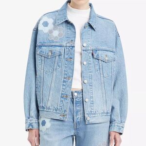 Levi’s Geo Florals Patchwork Trucker Denim Jacket